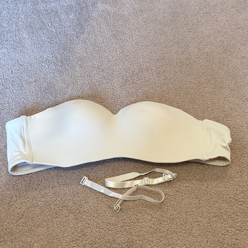Elegant Cream Strapless Bra